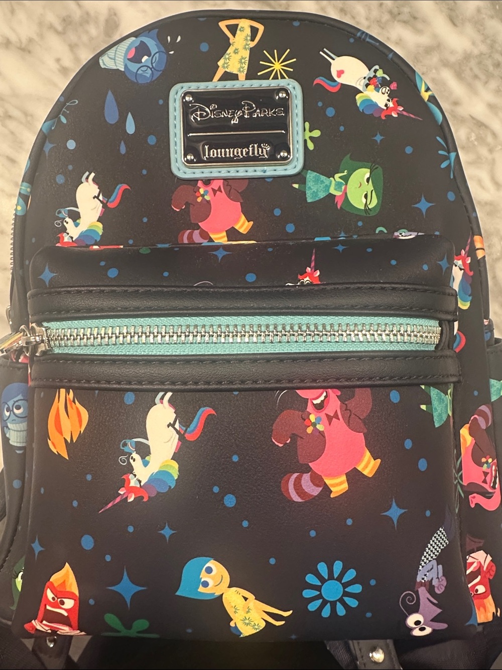 Disney Parks Pixar Loungefly Inside Out AOP Mini Backpack - Picture 2 of 8